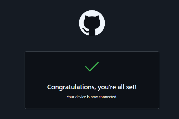 GitHub認証完了画面